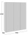 Траст Шкаф-купе 3-х дверный с зеркалом и стеклом (1800х580х2300)