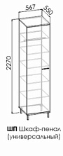 Колледж ШП Шкаф-пенал (универсальный)